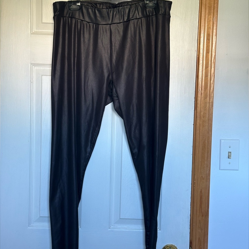 Addition Elle Silky & Shiny Black Leggings